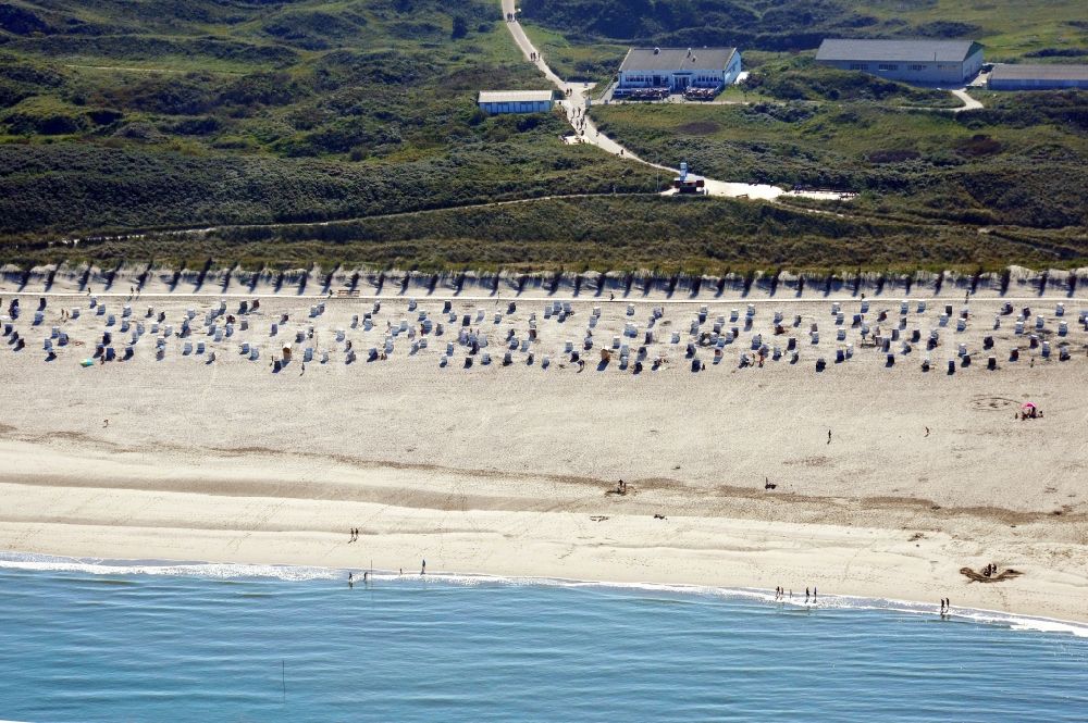 Aerial photograph Spiekeroog - Beach landscape on the North Sea in Spiekeroog in the state Lower Saxony