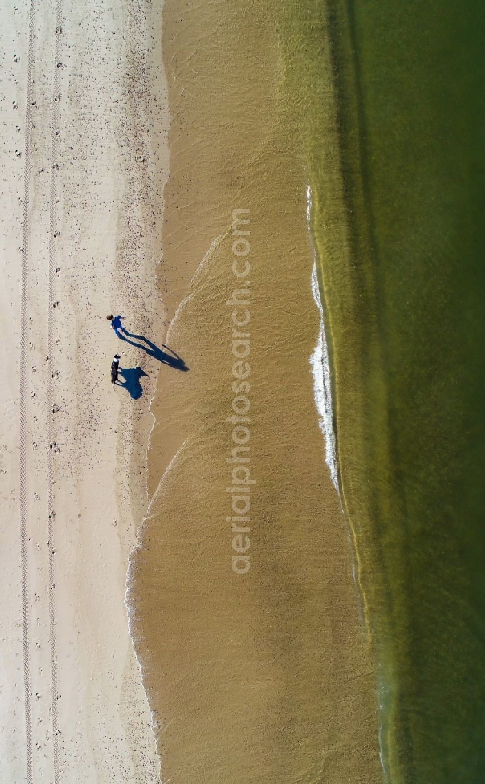 Aerial photograph Ulfborg - Beach landscape along the of North Sea in Ulfborg in Region Midtjylland, Denmark