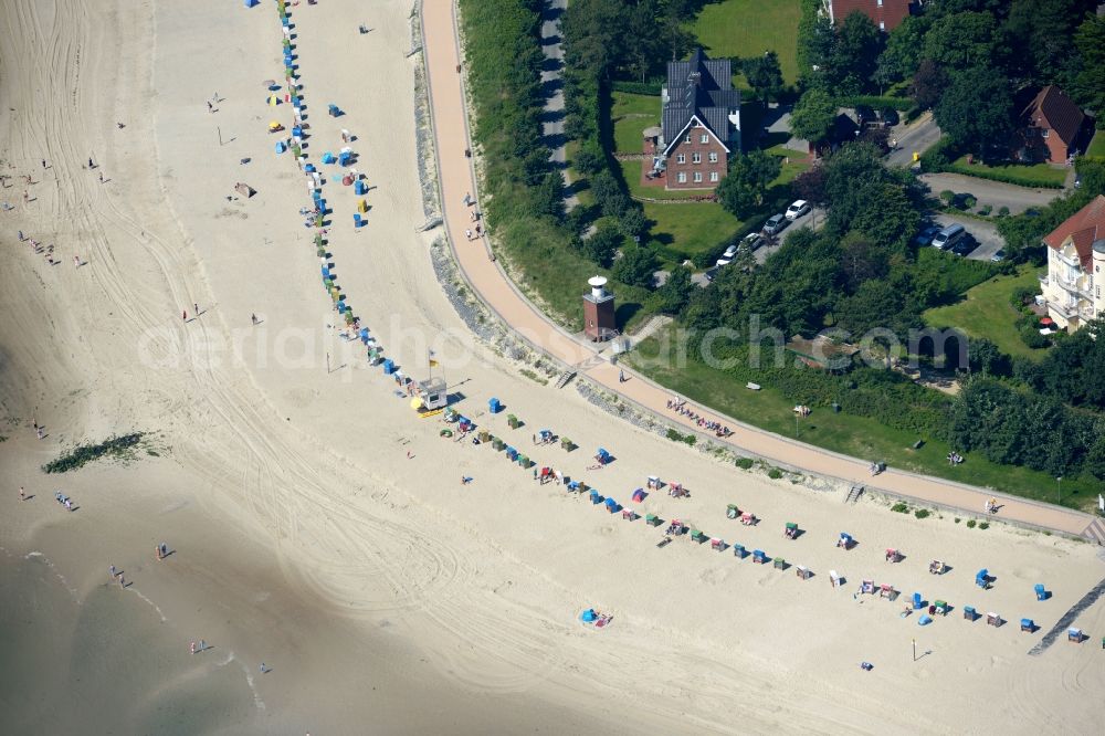 Aerial photograph Wyk auf Föhr - Beach landscape on the North Sea in Wyk auf Foehr in the state Schleswig-Holstein