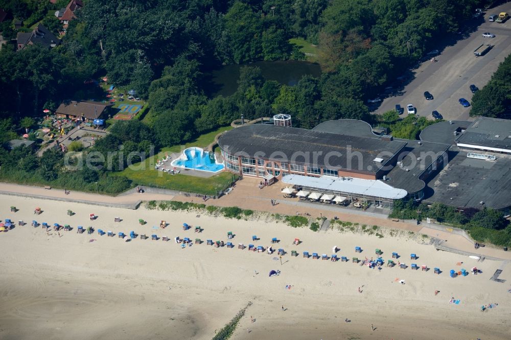 Aerial image Wyk auf Föhr - Beach landscape on the North Sea in Wyk auf Foehr in the state Schleswig-Holstein