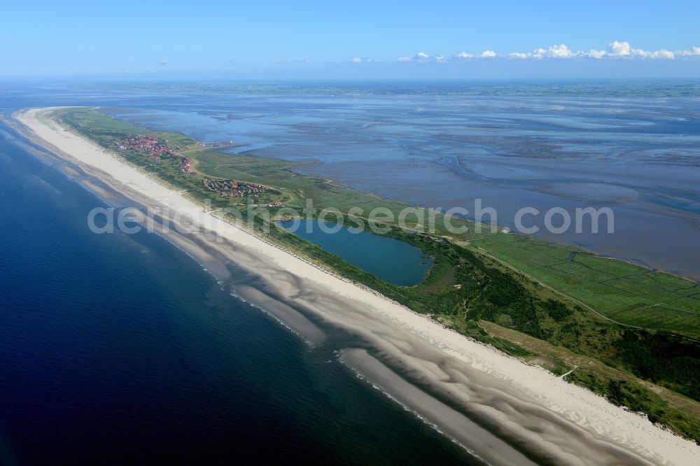 Aerial photograph Juist - Beach landscape on the Island of Juist in the state Lower Saxony