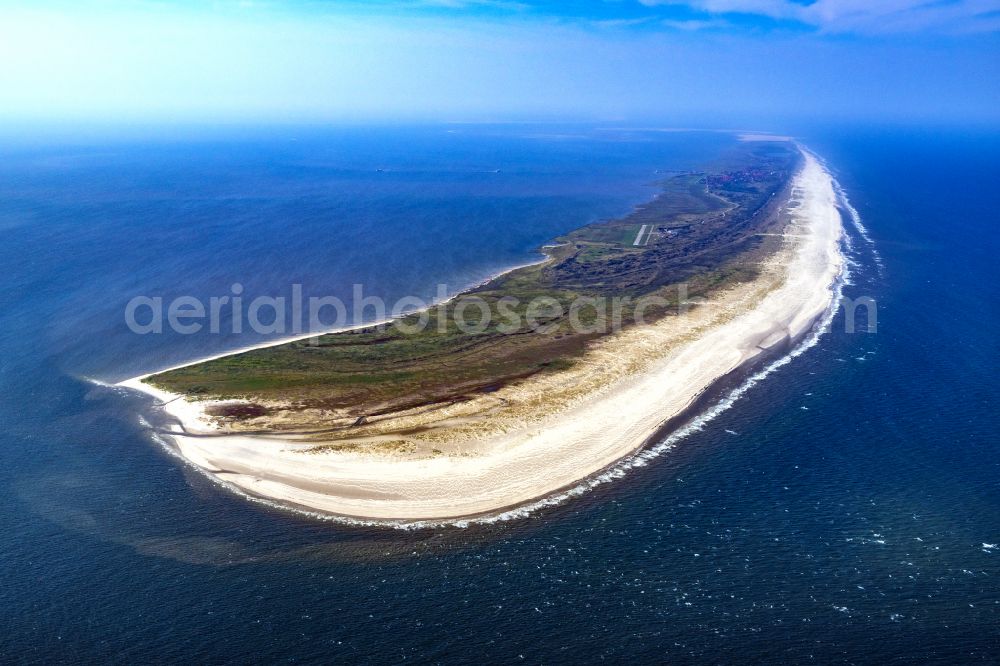 Aerial photograph Juist - Beach landscape on the Island of Juist in the state Lower Saxony