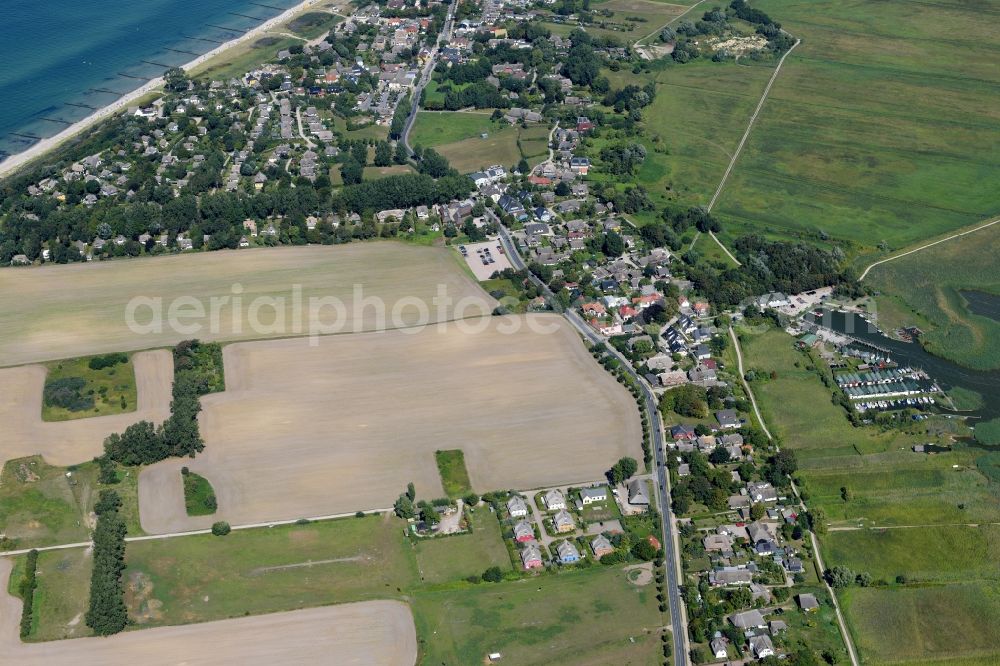 Ahrenshoop from above - Beach landscape on the Baltic Sea in Ahrenshoop in the state Mecklenburg - Western Pomerania