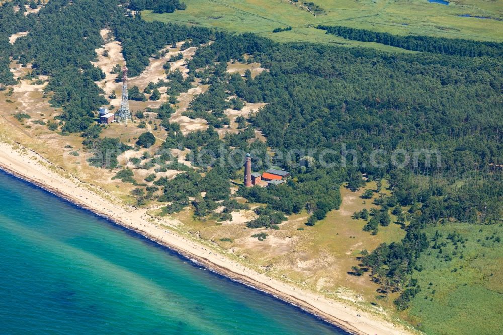 Darsser Ort from above - Beach landscape along the of Baltic Sea in Darsser Ort in the state Mecklenburg - Western Pomerania, Germany