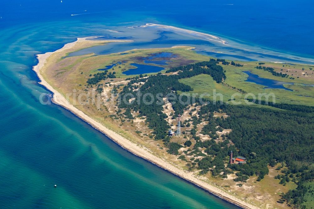 Darsser Ort from the bird's eye view: Beach landscape along the of Baltic Sea in Darsser Ort in the state Mecklenburg - Western Pomerania, Germany