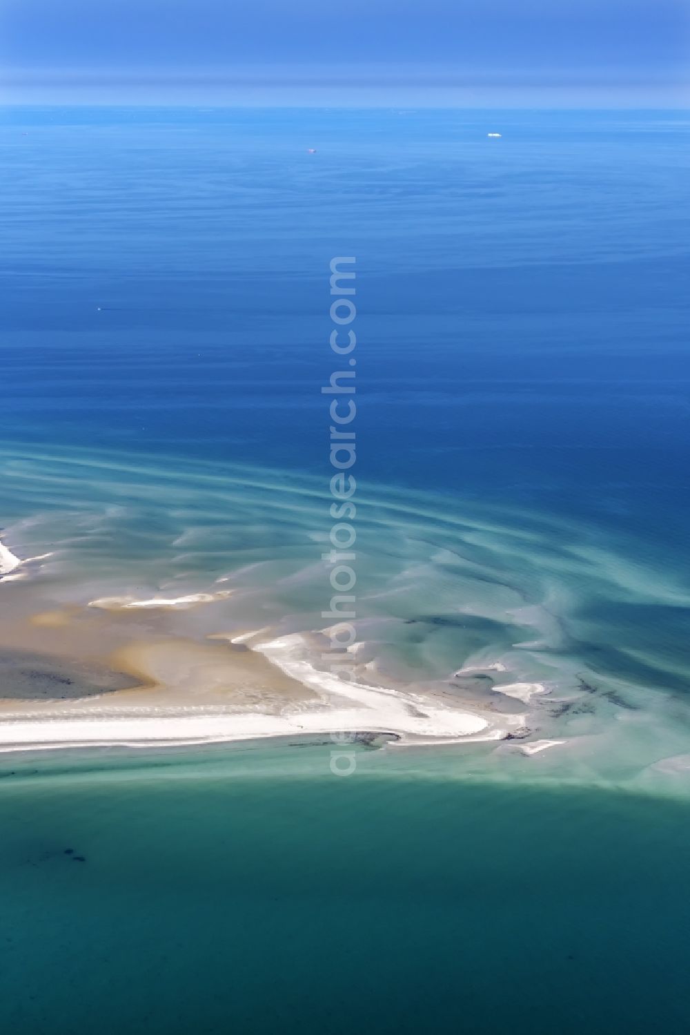 Born am Darß from the bird's eye view: Beach landscape along the of Baltic Sea in Darsser Ort in the state Mecklenburg - Western Pomerania, Germany