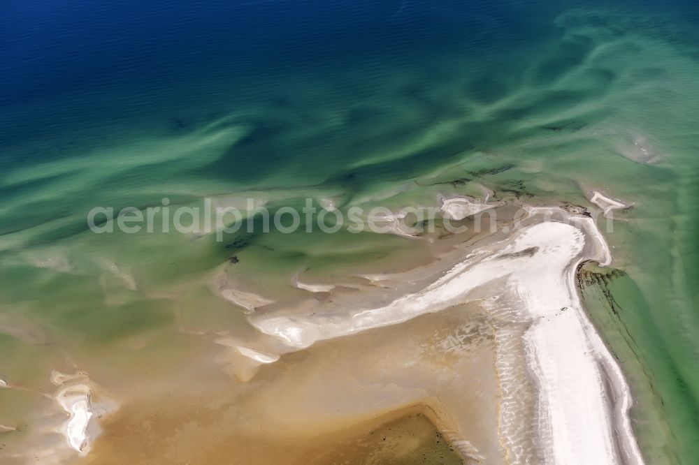 Born am Darß from above - Beach landscape along the of Baltic Sea in Darsser Ort in the state Mecklenburg - Western Pomerania, Germany