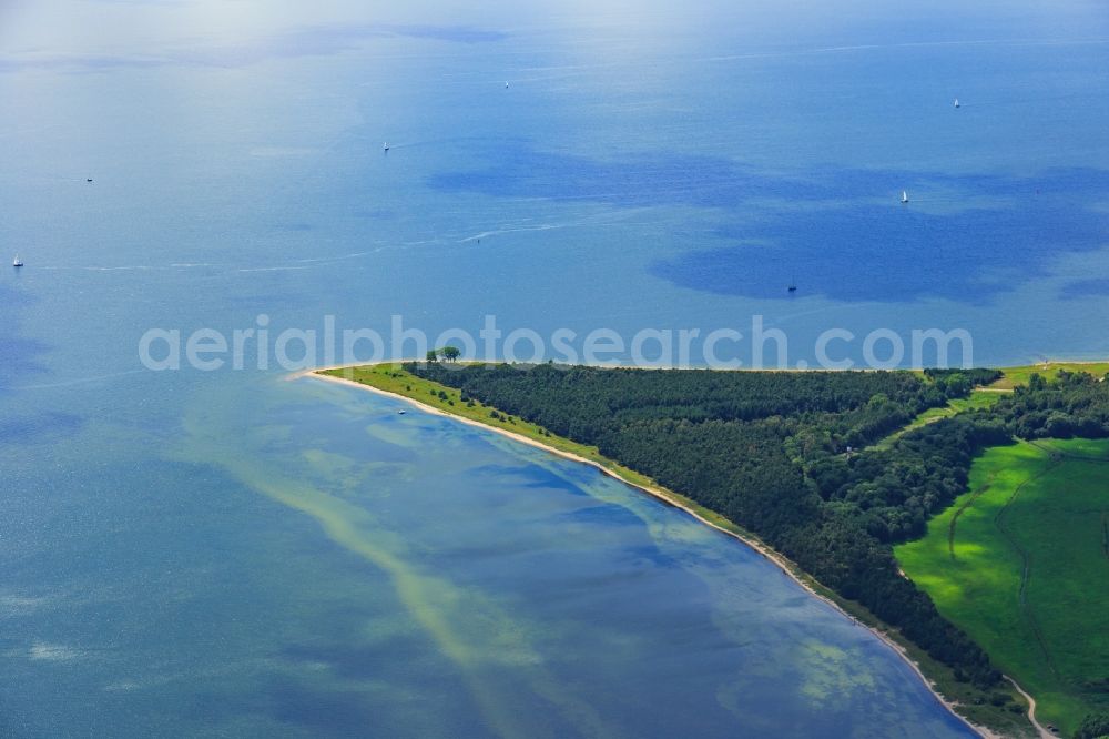 Aerial image Grabow - Beach landscape along the of Baltic Sea in Grabow in the state Mecklenburg - Western Pomerania, Germany