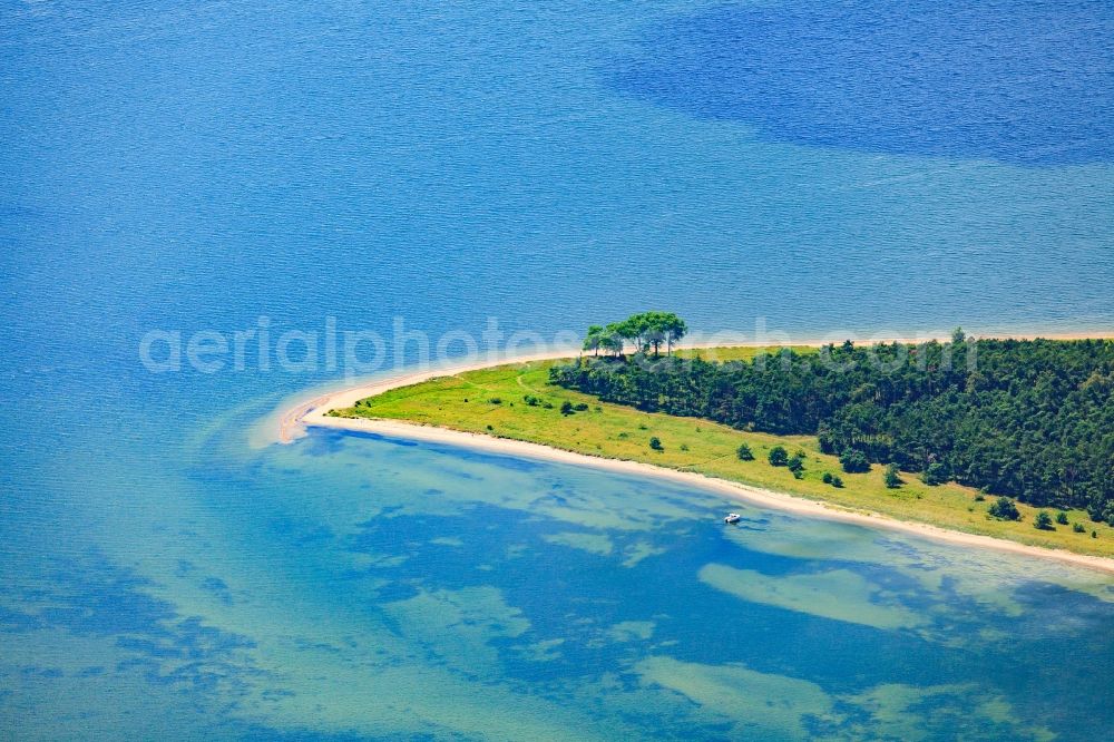 Aerial photograph Grabow - Beach landscape along the of Baltic Sea in Grabow in the state Mecklenburg - Western Pomerania, Germany