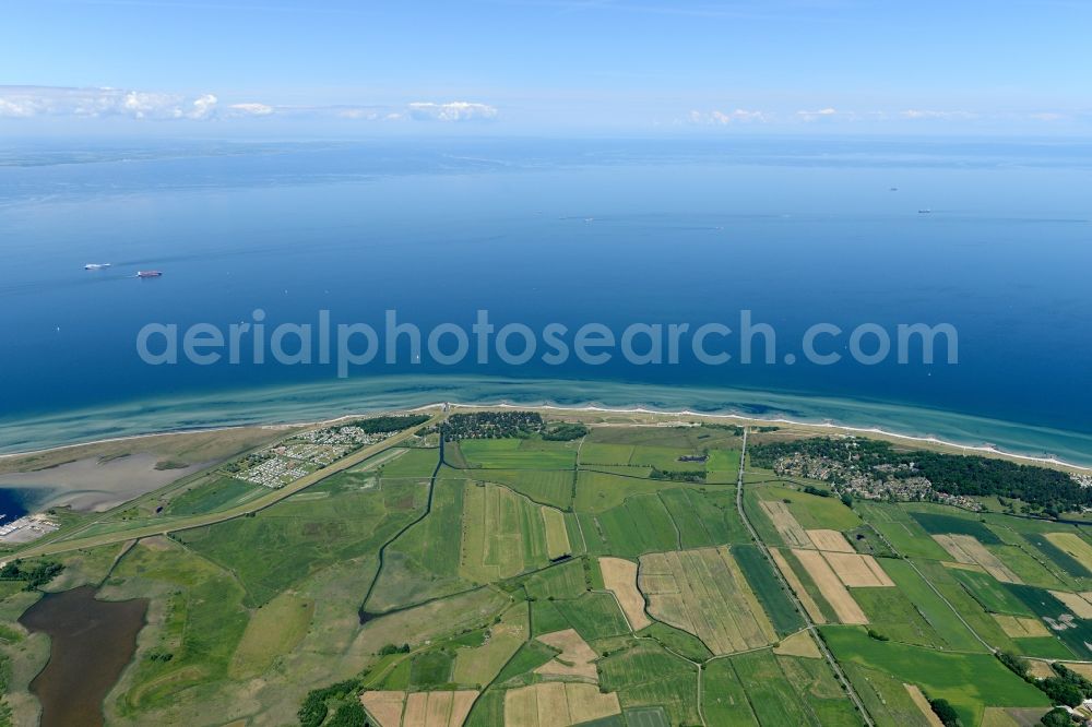 Heidkate from above - Beach landscape on the Baltic Sea in Heidkate in the state Schleswig-Holstein