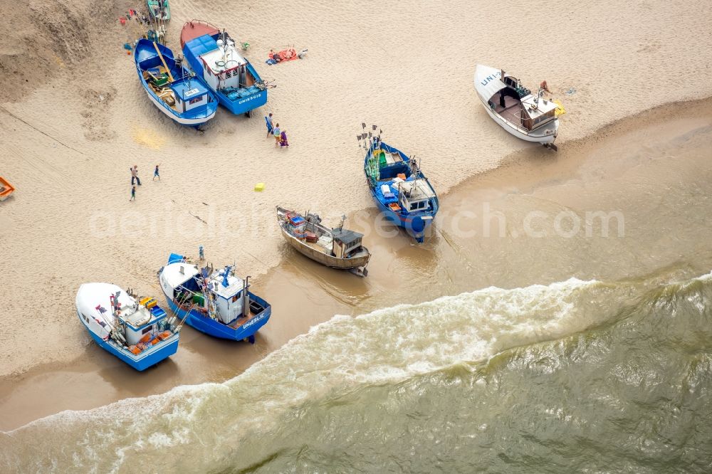 Aerial photograph Mielenko - Beach landscape on the Baltic Sea in Mielenko in West Pomerania, Poland