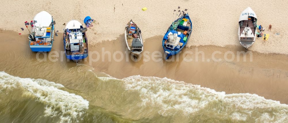 Mielenko from above - Beach landscape on the Baltic Sea in Mielenko in West Pomerania, Poland