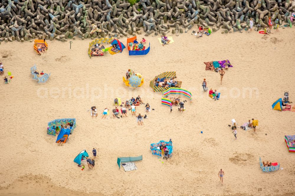 Aerial image Mielenko - Beach landscape on the Baltic Sea in Mielenko in West Pomerania, Poland