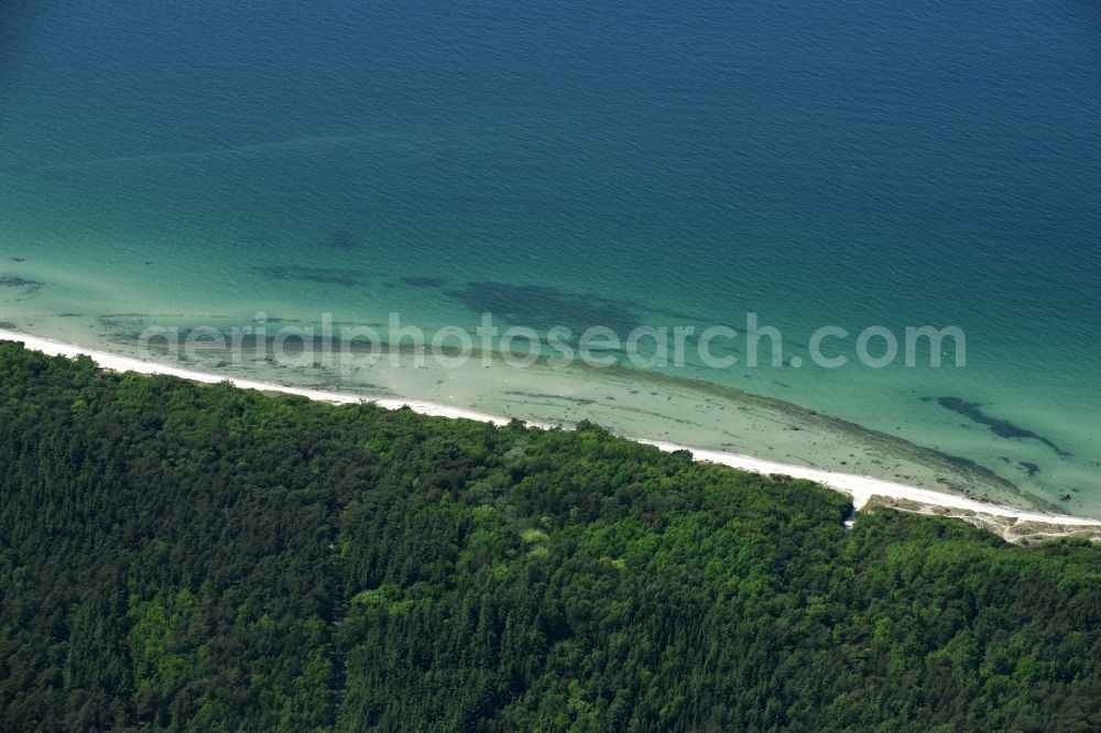 Aerial image Ronne - Insel Bornholm - Beach landscape on the Baltic Sea in Ronne - Bornholm Island in , Denmark