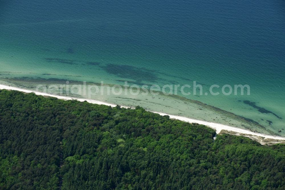 Aerial photograph Ronne - Insel Bornholm - Beach landscape on the Baltic Sea in Ronne - Bornholm Island in , Denmark