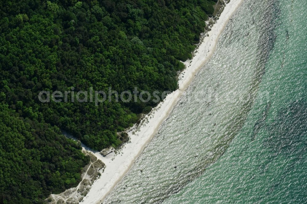 Aerial photograph Ronne - Insel Bornholm - Beach landscape on the Baltic Sea in Ronne - Bornholm Island in , Denmark