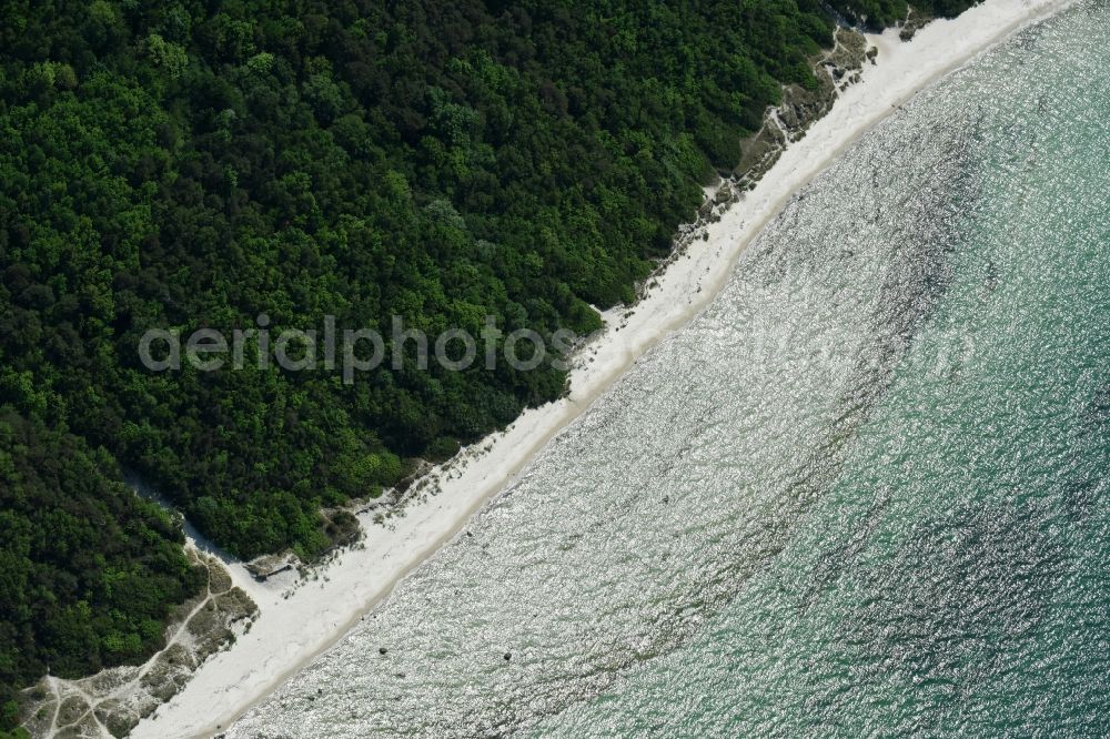 Ronne - Insel Bornholm from above - Beach landscape on the Baltic Sea in Ronne - Bornholm Island in , Denmark