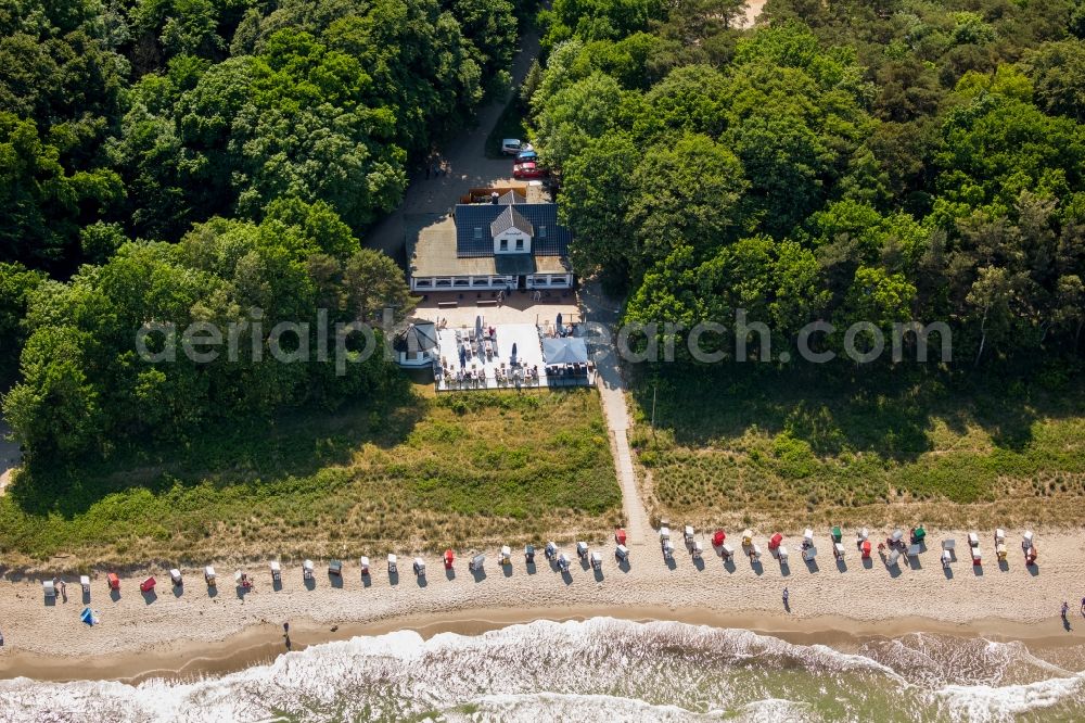 Thiessow from above - Beach landscape on the Baltic Sea in Thiessow in the state Mecklenburg - Western Pomerania