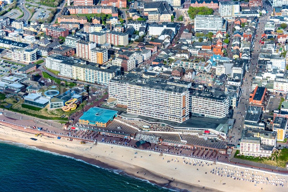 Aerial image Sylt - Beach landscape in the district Westerland in Sylt on Island Sylt in the state Schleswig-Holstein, Germany