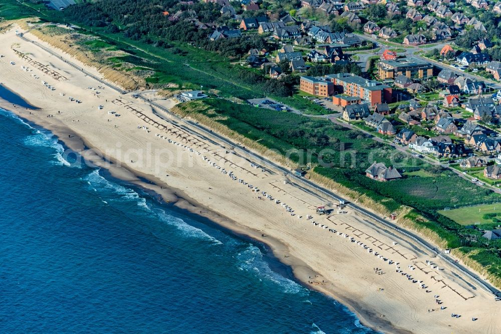 Aerial photograph Sylt - Beach landscape in the district Westerland in Sylt on Island Sylt in the state Schleswig-Holstein, Germany