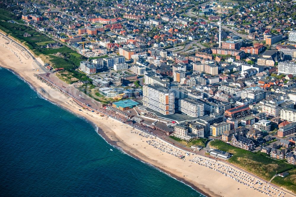 Aerial photograph Sylt - Beach landscape in the district Westerland in Sylt on Island Sylt in the state Schleswig-Holstein, Germany