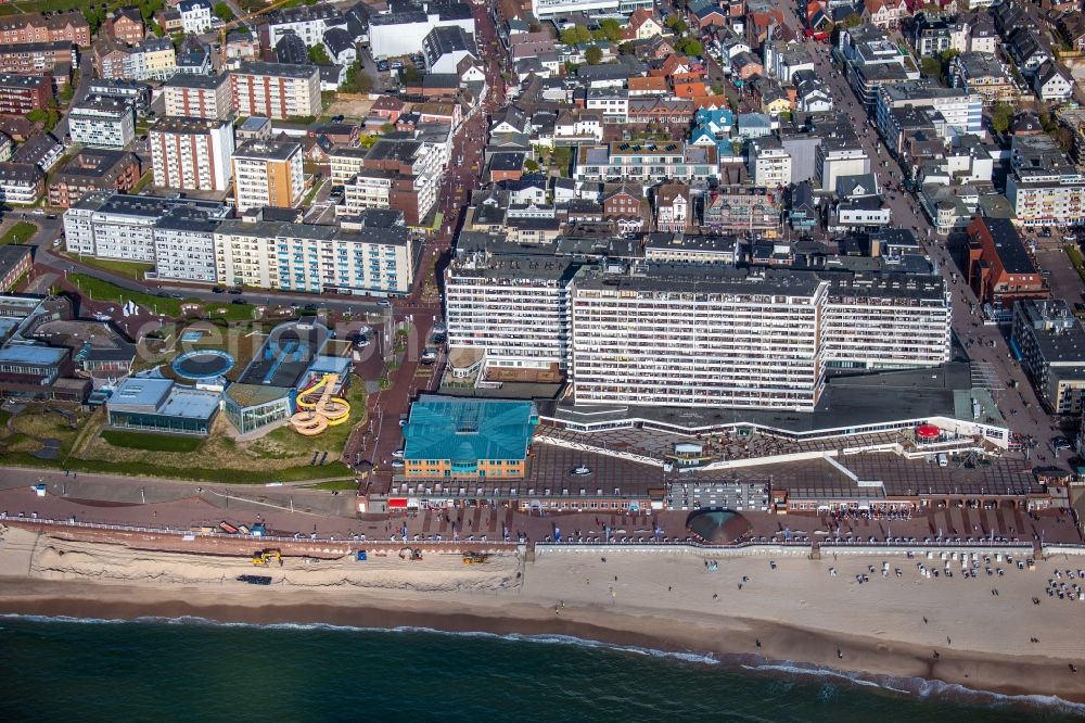 Aerial image Sylt - Beach landscape in the district Westerland in Sylt on Island Sylt in the state Schleswig-Holstein, Germany