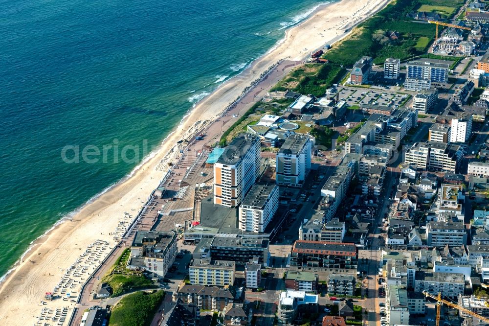 Sylt from above - Beach landscape in the district Westerland in Sylt on Island Sylt in the state Schleswig-Holstein, Germany