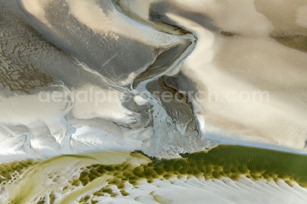 Sankt Peter-Ording from above - Beach landscape on the North Sea coast in Sankt Peter-Ording in the state Schleswig-Holstein