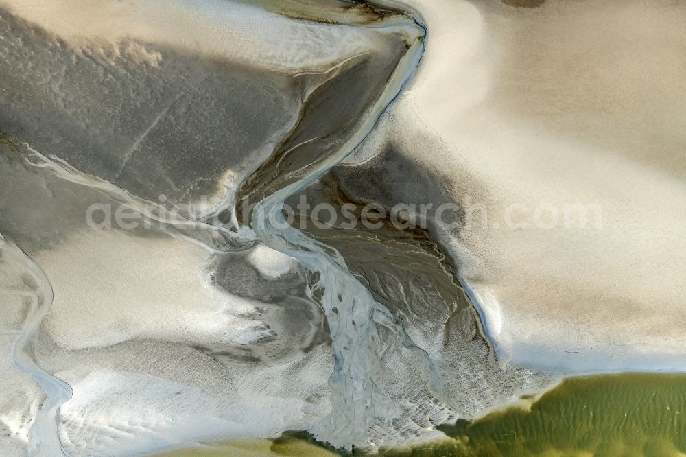 Aerial image Sankt Peter-Ording - Beach landscape on the North Sea coast in Sankt Peter-Ording in the state Schleswig-Holstein