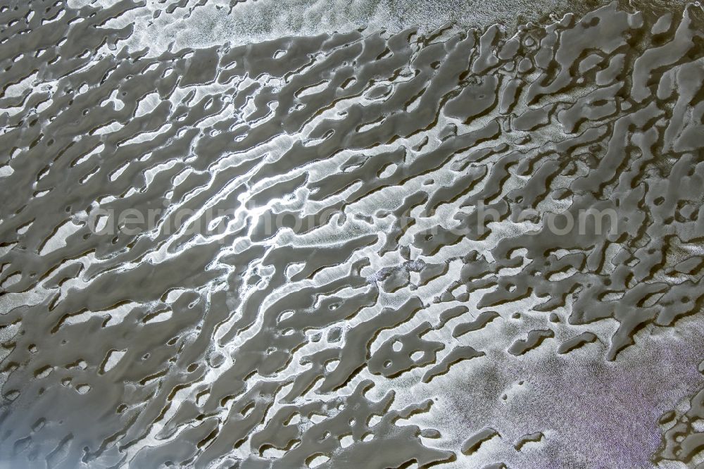 Sankt Peter-Ording from above - Beach landscape on the North Sea coast in Sankt Peter-Ording in the state Schleswig-Holstein