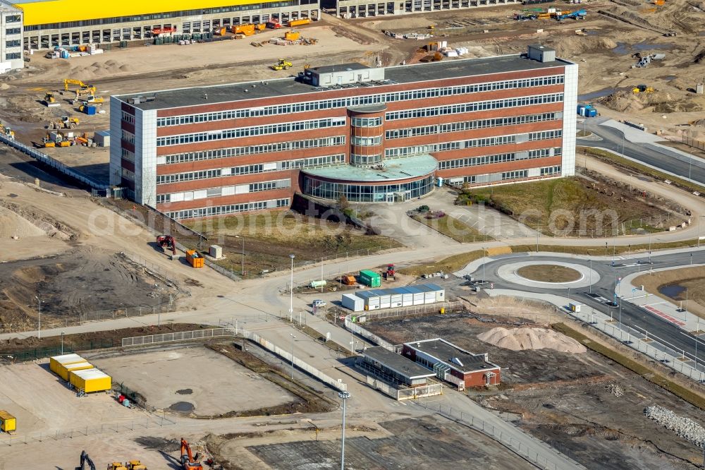 Aerial photograph Bochum - Construction site to build a new office and commercial building O-Werk on Opelring in Bochum in the state North Rhine-Westphalia, Germany