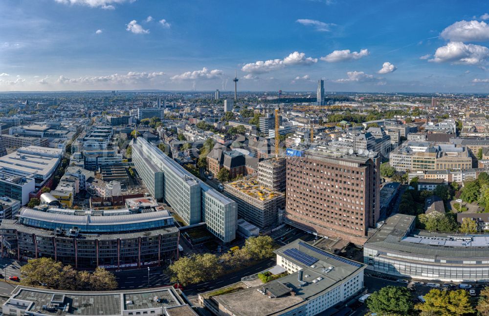 Aerial photograph Köln - Construction site for reconstruction and modernization and renovation of a building WDR-Filmhaus in the district Altstadt in Cologne in the state North Rhine-Westphalia, Germany