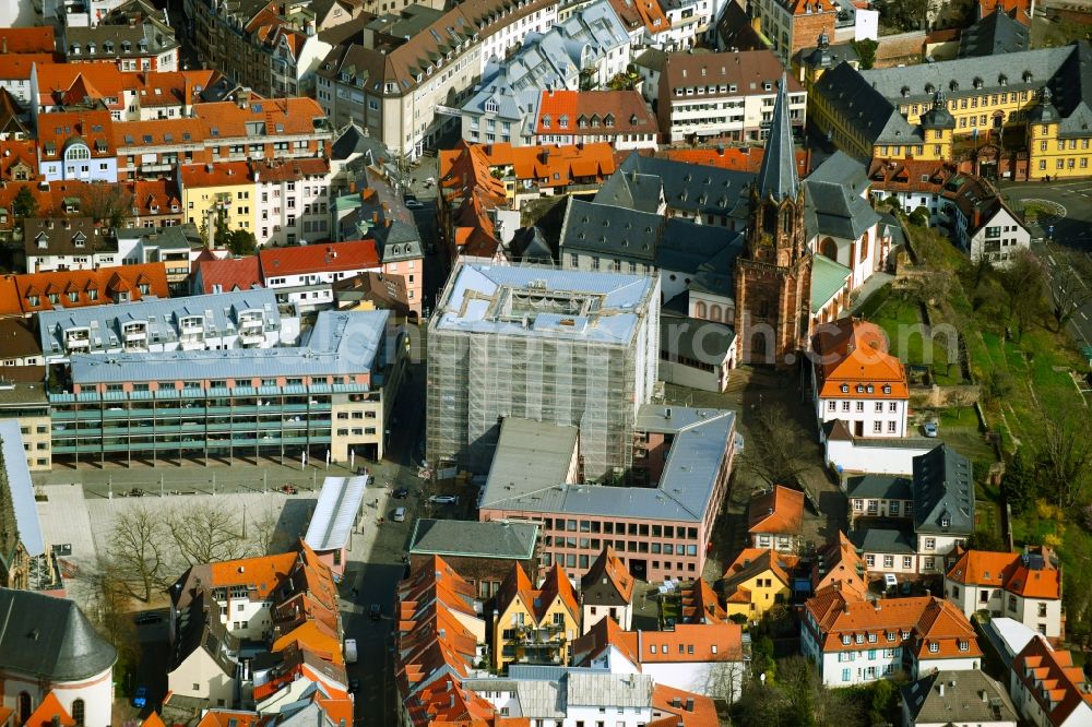 Aerial photograph Aschaffenburg - Town Hall building of the city administration on Dalbergstrasse in the district Innenstadt in Aschaffenburg in the state Bavaria, Germany