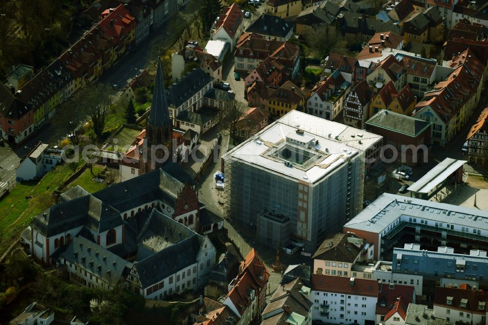 Aerial photograph Aschaffenburg - Town Hall building of the city administration on Dalbergstrasse in the district Innenstadt in Aschaffenburg in the state Bavaria, Germany