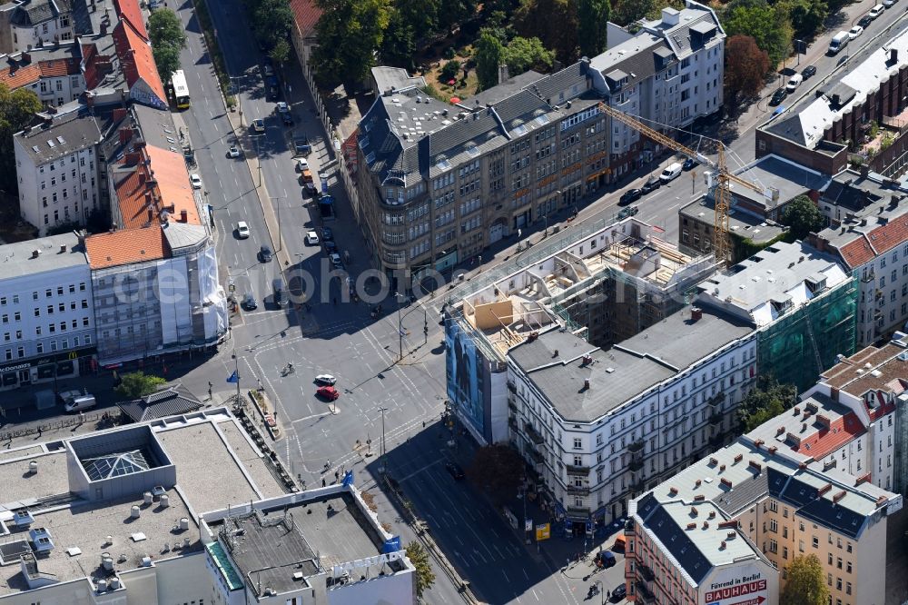 Berlin from above - Renovation and modernization of an apartment building in the district of Neukoelln in Berlin, Germany