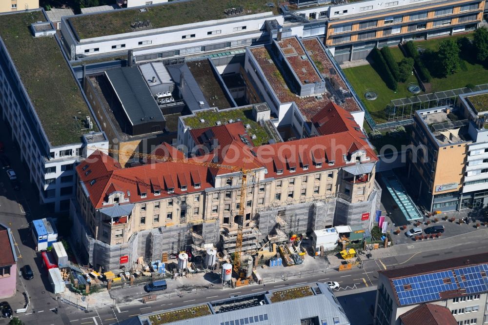 Aerial photograph Stuttgart - Construction site with reconstruction at the building Wilhelmhospital of Diakonie Klinikum in Stuttgart in the state Baden-Wurttemberg, Germany