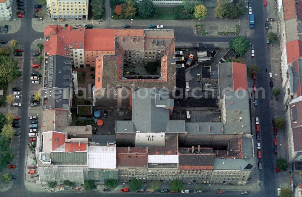 Berlin from above - Redevelopment area in old residential area at the Teutoburger Platz in Berlin Prenzlauer Berg