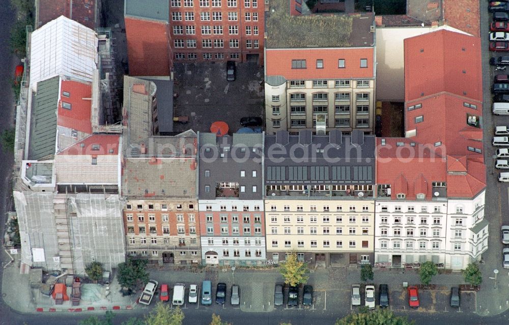 Berlin from the bird's eye view: Redevelopment area in old residential area at the Teutoburger Platz in Berlin Prenzlauer Berg