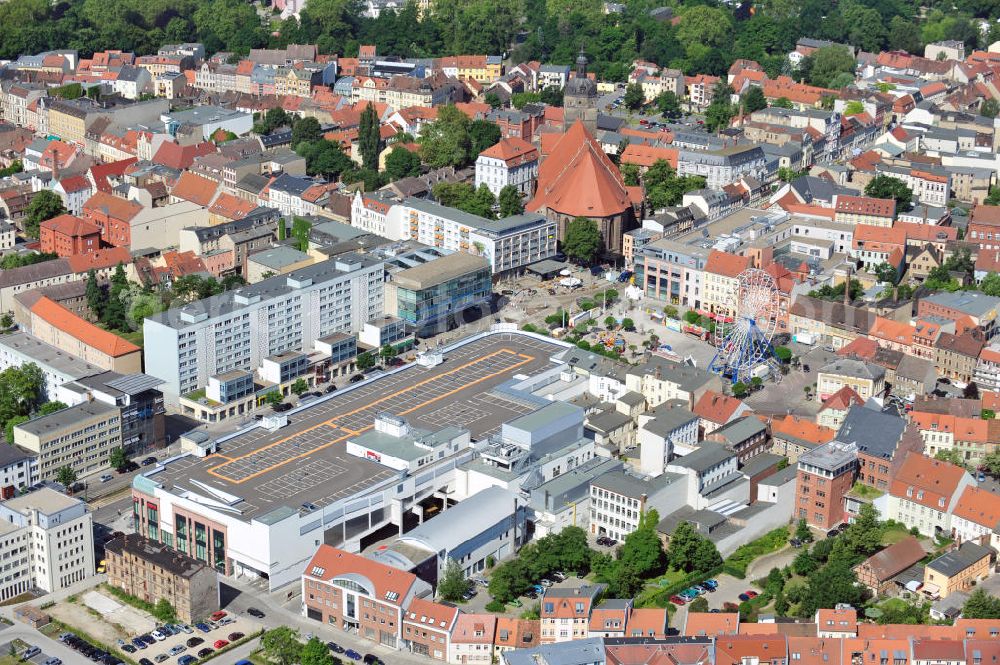 Aerial image Brandenburg - Die Sankt Annen Galerie in Brandenburg ist ein Einkaufszentrum im Herzen von Brandenburgs historischer Neustadt. Investor des Centers ist Harald Gerome Huth. The Brandenburg Gallery St. Annen is a shopping center in the centre of Brandenburg. Investor of the center is Harald Gerome Huth.