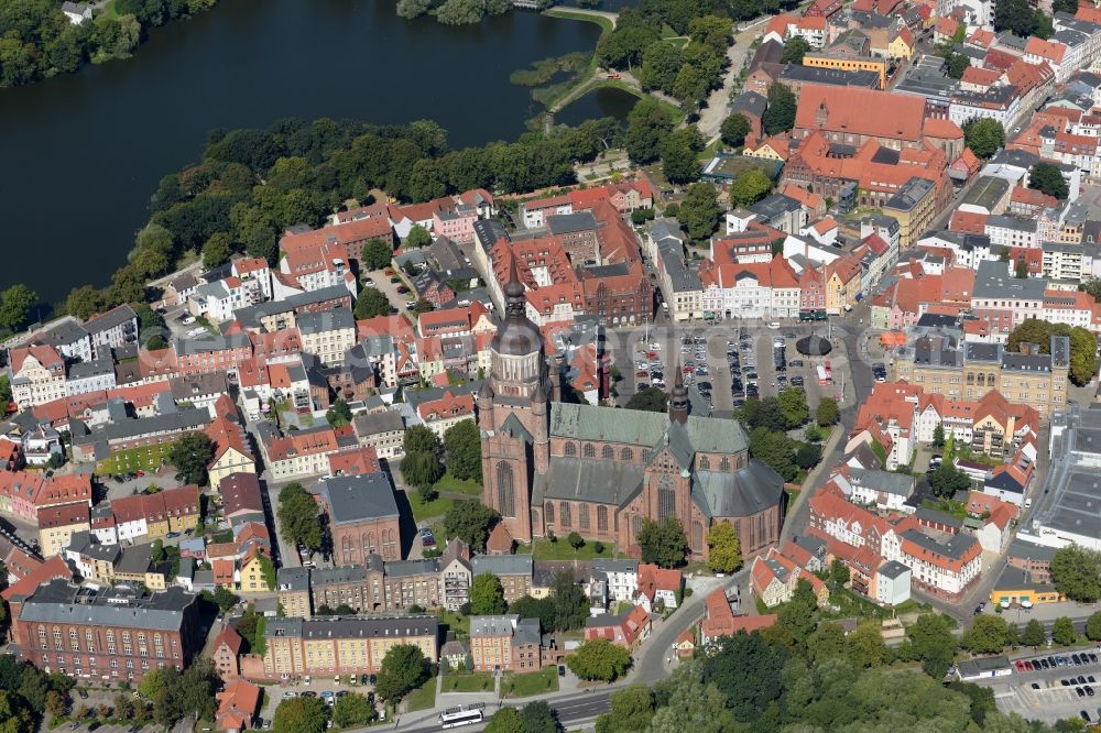 Stralsund from the bird's eye view: Saint Mary's Church in the city of Stralsund in Mecklenburg-Vorpommern