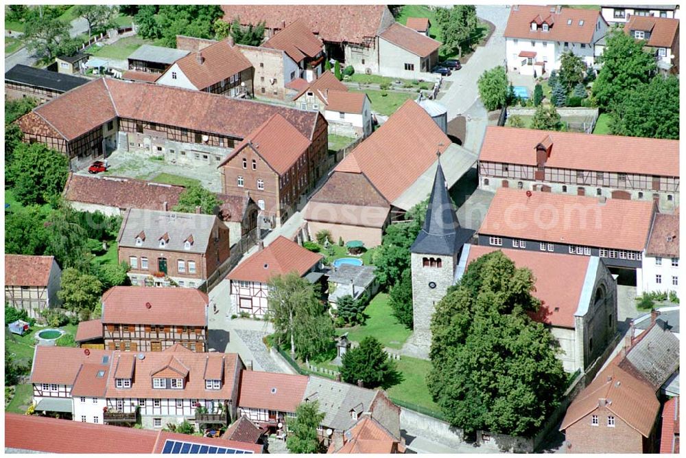 Aerial image Sargstedt - 22.08.2004, Blick auf die Sargstedter Schinkel Kirche