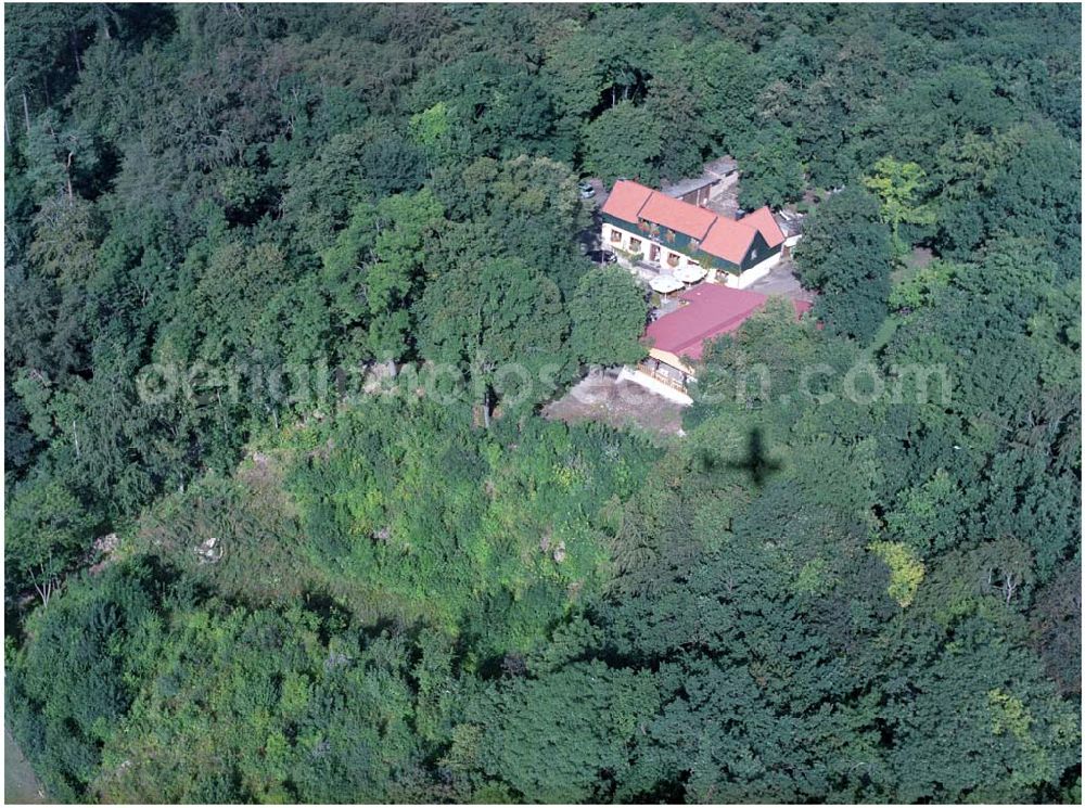 Sargstedt from above - 22.07.2004 Sargstedter Warte Sie liegt auf dem Kamm des Huywaldes, der sich nördlich von Halberstadt über eine Länge von etwa 20 Kilometer erstreckt. Schon vor 100 Jahren begann Heinrich Eimecke 1894 mit der Gastronomie in Form eines kleinen Kiosk. Nach vielen baulichen Veränderungen zählt die Sargstedter Warte noch heute zu einem der beliebtesten Ausflugsziele in idyllischer Umgebung. Inhaber: B. und Ch. Daldrup Warteweg 6, 38822 Sargstedt Tel.: (039425) 2027 Fax: (039425) 99830 Öffnungszeiten: Freitag, Samstag, Sonntag 11.00 - 23.00 Uhr