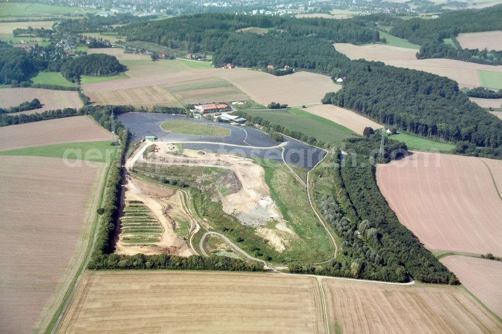 Aerial photograph Hellsiek - View of the composite landfill Hellsiek, a landfill waste disposal GmbH Lippe in North Rhine-Westphalia