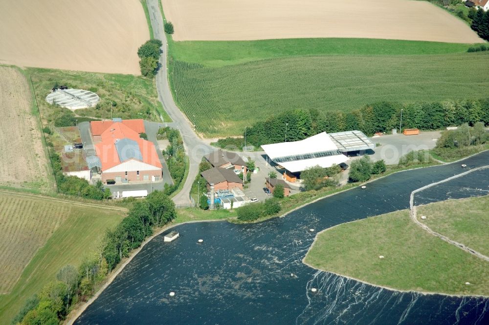 Hellsiek from the bird's eye view: View of the composite landfill Hellsiek, a landfill waste disposal GmbH Lippe in North Rhine-Westphalia