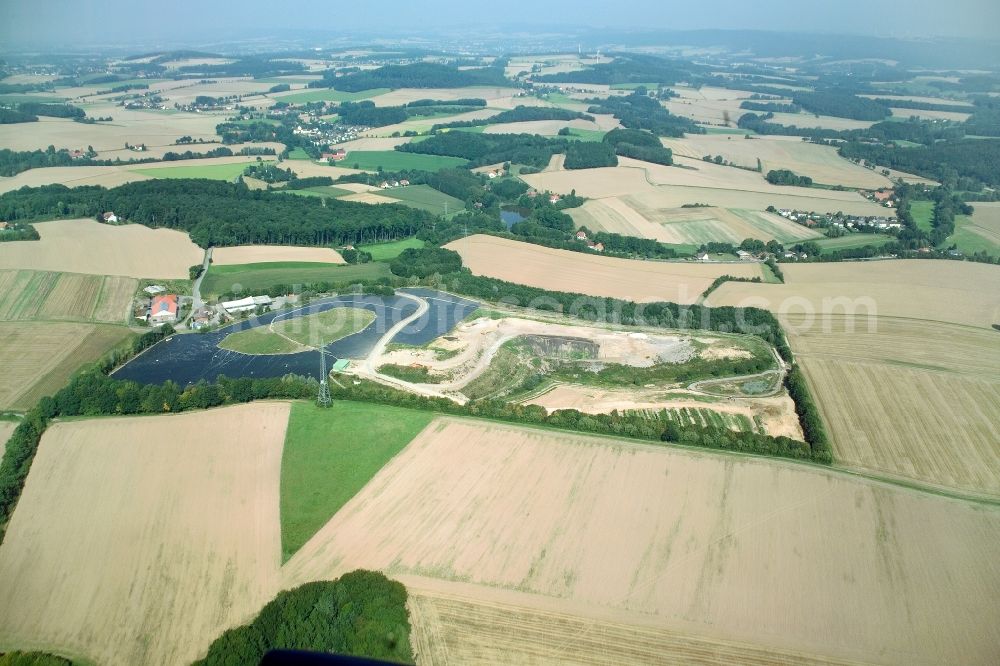 Aerial image Hellsiek - View of the composite landfill Hellsiek, a landfill waste disposal GmbH Lippe in North Rhine-Westphalia