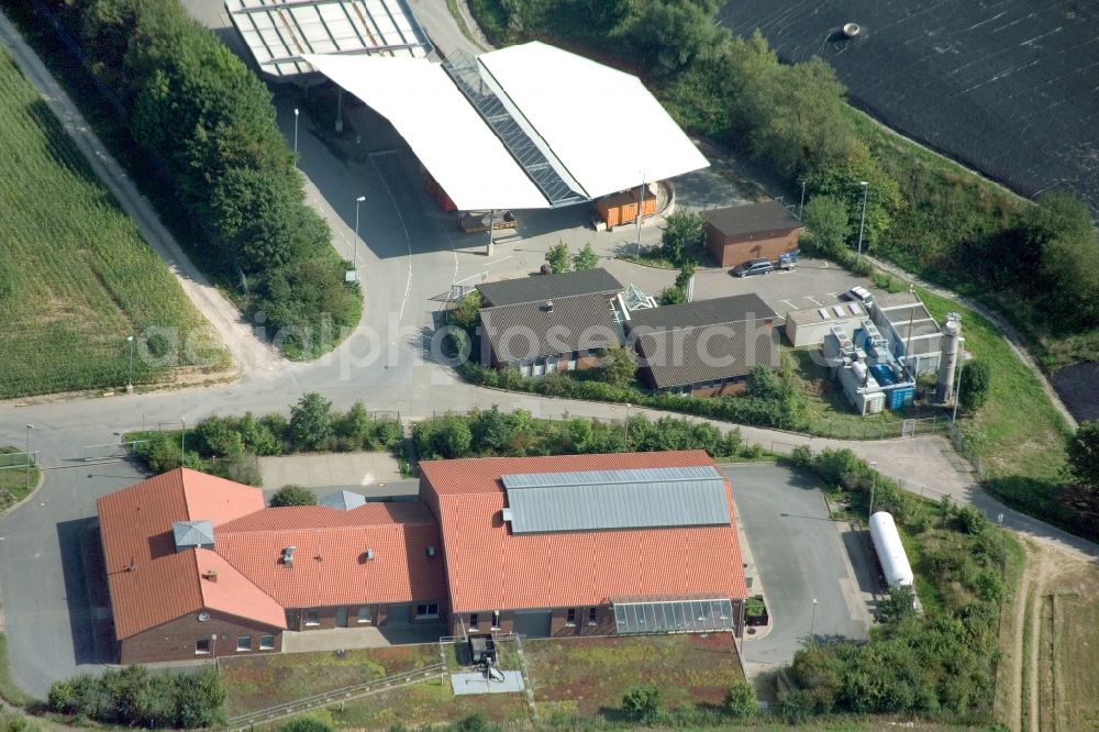 Aerial photograph Hellsiek - View of the composite landfill Hellsiek, a landfill waste disposal GmbH Lippe in North Rhine-Westphalia