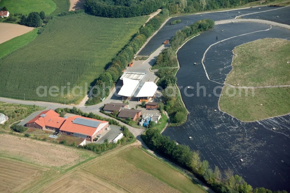 Hellsiek from above - View of the composite landfill Hellsiek, a landfill waste disposal GmbH Lippe in North Rhine-Westphalia