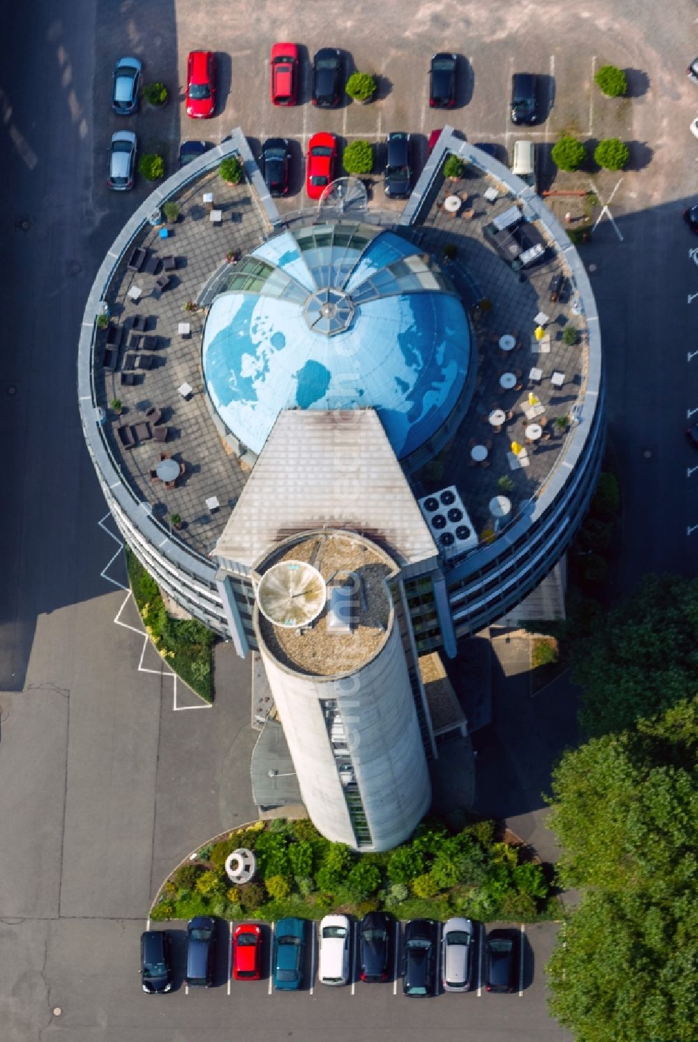 Aerial photograph Hattingen - View of the Satkom Ruhr Tower in Hattingen in the state North Rhine-Westphalia