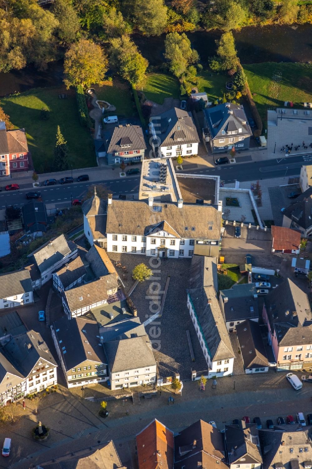 Aerial image Arnsberg - Building of Sauerland-Museum on Ruhrstrasse in Arnsberg in the state North Rhine-Westphalia, Germany