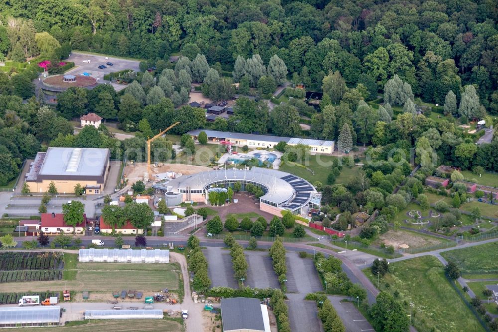 Oschatz from above - Outdoor pool in Oschatz in the state Saxony, Germany